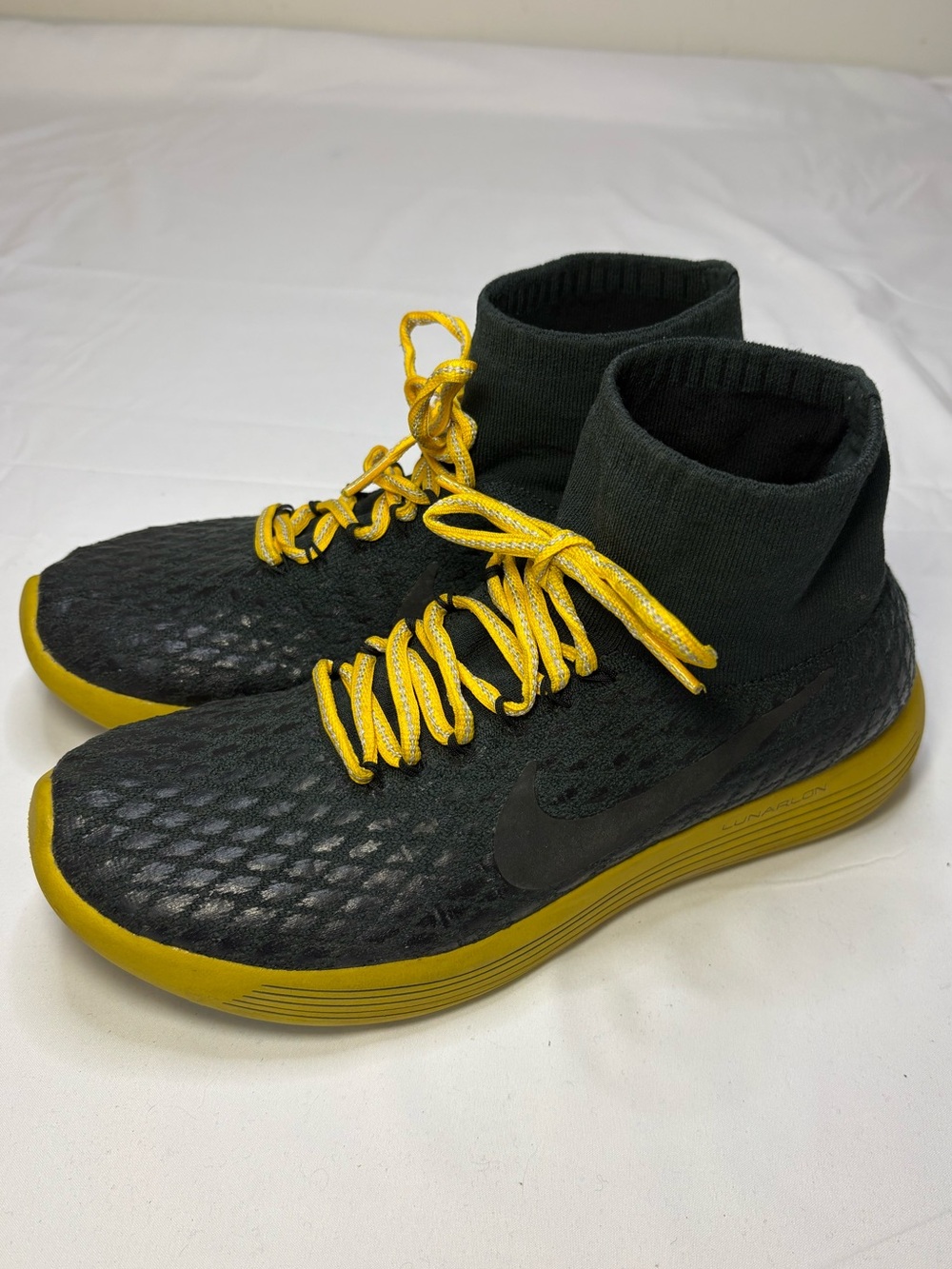 Nike Lab x Gyakusou LunarEpic Flyknit Shield Seaweed Gold Running Shoes Size 10